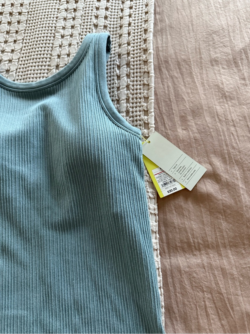 NEW all in motion Ribbed Blue Tank Mini Dress Size M - Picture 3 of 4